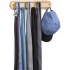J&V TEXTILES Wall Mounted Tie, Belt and Scarf Hanger, Holds Up to 21-Ties, Natural Wood - 2 of 4