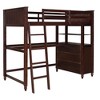 Twin Size Wood Loft Bed With Drawers, Desk And Shelves - ModernLuxe - 4 of 4