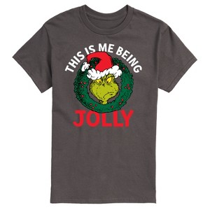 Men's - Dr. Seuss - The Grinch This Is Me Being Jolly Short Sleeve Graphic T-Shirt - 1 of 4