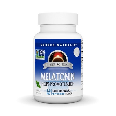 Melatonin 2.5mg Sublingual-Peppermint by Source Naturals, Inc.  -  240 Lozenge