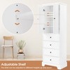 PAGED Storage Cabinet Tall Bathroom Organizer with Drawer, Adjustable Shelves and 2 Doors, Freestanding Bookshelf Storage Unit for Room - 4 of 4