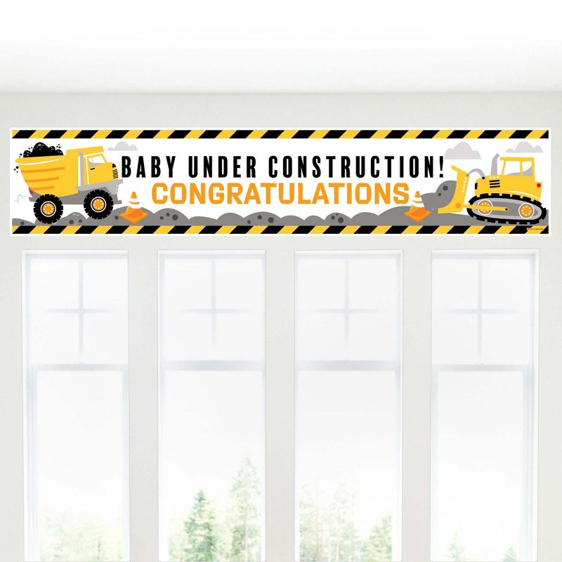 Big Dot of Happiness Dig It - Construction Party Zone - Baby Shower Decorations Party Banner, 5 of 8