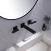 BWE Two-Handle Wall Mounted Bathroom Faucet in Matte Black - 2 of 4