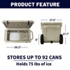 MaseiKar 60/75 Quart Rotomolded Cooler, 5 Days Protale Ice Chest, Suitable for BBQ, Camping, Picnic, and Other Outdoor Activities - 3 of 4