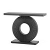 MAYEERTY Modern Console Table 40" Wood Sofa Table with Geometric Base - 3 of 4