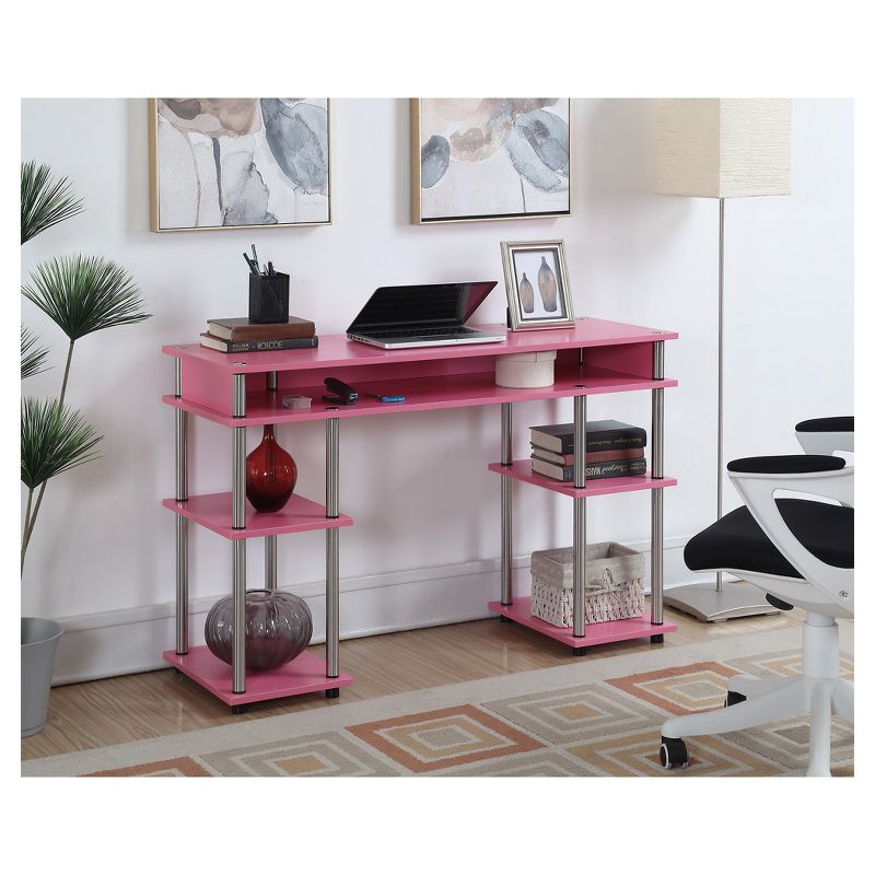 Breighton Home Harmony Office No Tools Writing Desk with Shelves, 4 of 7