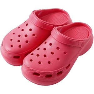 Roxoni Women's Clogs Soft Sole High Heeled Clog Slipper Stylish and Comfortable Footwear - 1 of 4