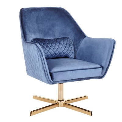 blue velvet chair target