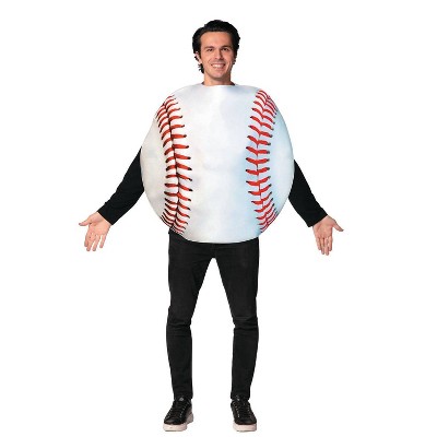 Imposta Costumes Adult Get Real Baseball Costume Bodysuit One Size White