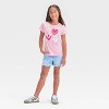 Girls' Short Sleeve Valentine's Day 'Sweet Treats' Graphic T-Shirt - Cat & Jack™ Pink - image 4 of 4