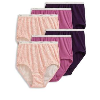 Jockey Womens Plus Size Elance Brief 3 Pack Underwear Briefs 100% Cotton 9  Sweet Orchid/prestigious Stripe/verdigris : Target
