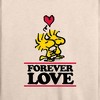 Women's - Peanuts - Forever Love Lightweight French Terry Wide Neck Long Sleeve Shirt - 2 of 4