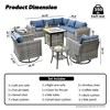 XIZZI Premium Outdoor Swivel Chair Sofa Set in 7 Colors, Modular Patio Seating with Swivel Chairs, Add-Ons Like Coffee Table and Fire Pit - 4 of 4