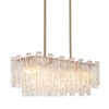 LNC Engaveric 7-Lights 31" Luxury and Glam Rectangle Crystal Kitchen Island Lights for Dining Room,Gold - 2 of 4