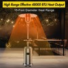 Patio Heater 48,000Btu Propane Outdoor Heaters, Stainless Steel Burner with Wheels, Standing Outdoor Fireplace for Backyard, Terraces - 4 of 4