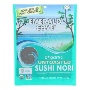 Emerald Cove Organic Pacific Nori - Untoasted Hoshi - Silver Grade - .9 oz - Case of 6 - 1 of 3