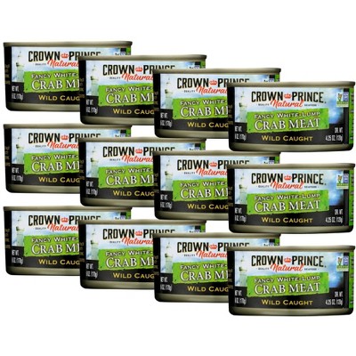 Crown Prince Natural Fancy White Lump Crab Meat - Case of 12/6 oz