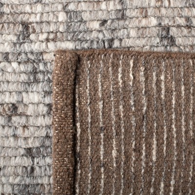 Gray Hand-Knotted Wool 8' x 10' Area Rug