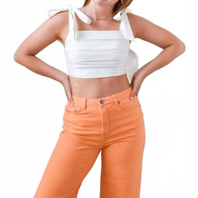 Women's Linen Top With Tie Shoulders - Idem Ditto