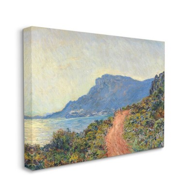 Stupell Industries Cliff Road Ocean Mountain Landscape Monet Classic Painting