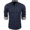COOFANDY Men's Long Sleeve Wrinkle Free Dress Shirts Inner Contrast Business Casual Button Down Shirt - 3 of 4