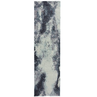 Oriental Weavers Evolution 8000B Navy/ Ivory Indoor Area Rug - 2'3" x 8'
