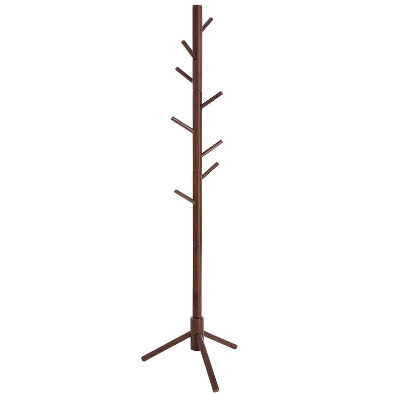 VASAGLE 8 Hooks Solid Wood Coat Rack Free Standing Coat Rack Tree-Shaped Coat Rack, 2 of 11