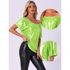 Allegra K Women's Metallic Off Shoulder Short Sleeve Boat Neck Blouse - 2 of 4