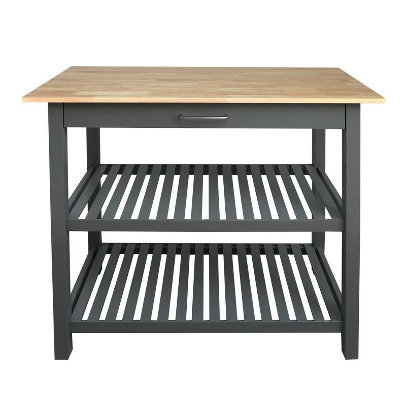Kitchen Island with Two Shelves - Flora Home, 1 of 15
