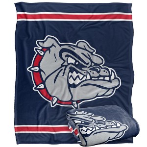 Gonzaga University Primary Logo Stripes Silky 50x60 Blanket, 1 Sided - 1 of 4