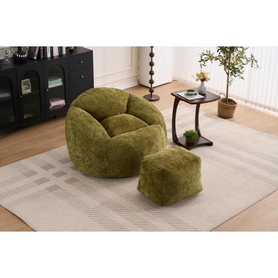 Vynxaria Foam Bean Bag Chairs for Adults