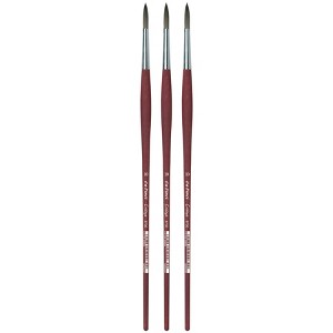 da Vinci COLLEGE Student Brush, Synthetic, Acrylic & Oil, Round, Series 8730, Size 10, Pack of 3 - 1 of 3