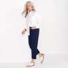 Lands' End Women's Starfish High Rise Knit Denim Straight Crop Jeans - 4 of 4