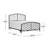 Hillsdale Furniture Queen Essex Metal Bed with Arched Chevron Spindle Design Gray Bronze - 4 of 4