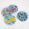 Pavilion Gift Company - Blueberries - 8" Glass Appetizer Plate - Dining Plates - 4 of 4