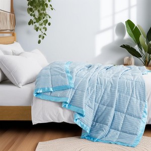Peace Nest Hotel Quality Luxury All Season Jacquard Soft Bed Blanket with Satin Trim, Cozy and Warm - 1 of 4