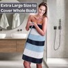 6 Piece Bathroom Towels Set - 525 GSM 100 Cotton - Navy Bath Towels: (L) 54” X (W) 27” - 2 of 4