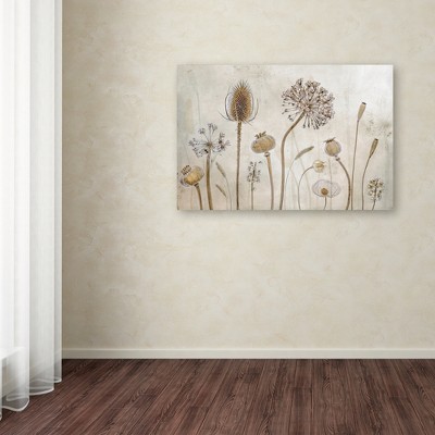 Mandy Disher 'Growing Old' Beige and Brown Canvas Art