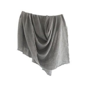 Slickblue Linen Throw Blanket with Frayed Edges, Stone Washed 84 x 60 Inch Cover in Blush, Ash Rose or Oyster - 1 of 4