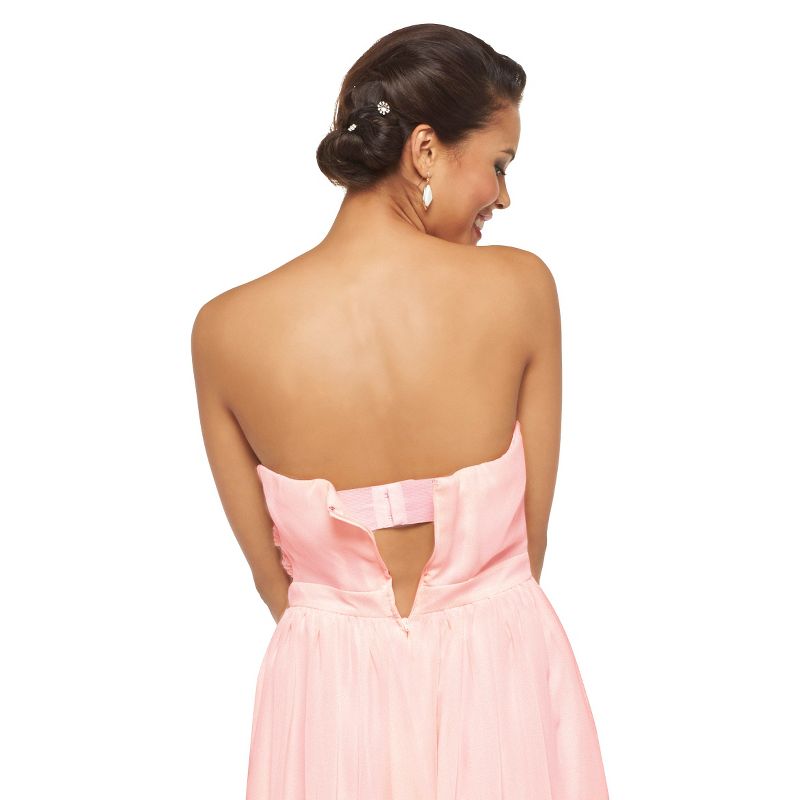 Women's Plus-Size Chiffon Strapless Maxi Bridesmaid Dress Porcelain Pink 22W - TEVOLIO&#153, 4 of 9
