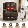 Power Lift Recliner Chair for Elderly with Heat and Massage, 150° Lay Flat Recliner, Overstuffed Standing Assistance Chair with Cup Holders, Blue - 3 of 4
