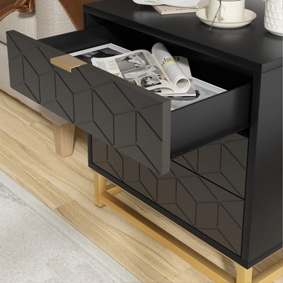 3/4/6 Drawer Dresser for Bedroom, Wood Chest of Drawers with Metal Legs, Modern Storage Dresser Chest Cabinet Organizer, for Living Room