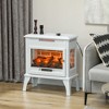 HOMCOM 24" Electric Fireplace Stove, Freestanding Fireplace Heater with Realistic Flame, Overheating Safety System, 1000W/1500W - 3 of 4