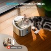 Oneisall PW04 Wireless Cat Fountain: 3.5L Stainless Steel, Battery Operated, Cordless, Rechargeable w/ Motion Sensor – Pet Water Dispenser - 2 of 4