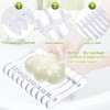 Aoibox 2-Pack Plastic Soap Holder with Self-Draining Design, Soap Tray and Saver for Bathroom, Toilet, Shower, Kitchen, and Restaurant Counter (Clear) - 3 of 4