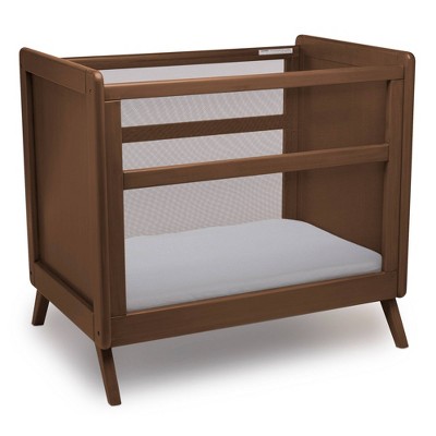 BreathableBaby Mesh Mini Crib - Walnut