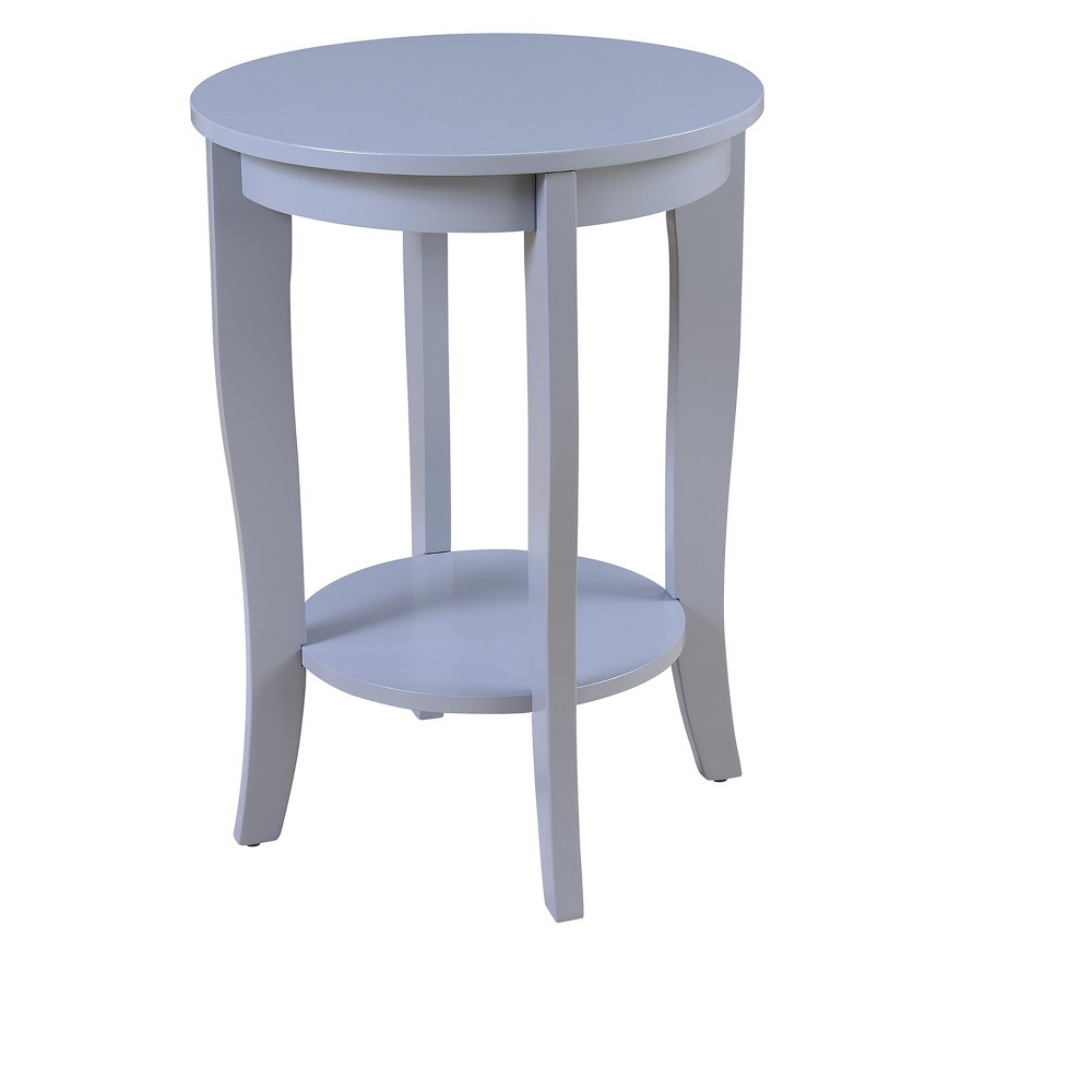 Photos - Coffee Table American Heritage Round End Table Gray - Breighton Home