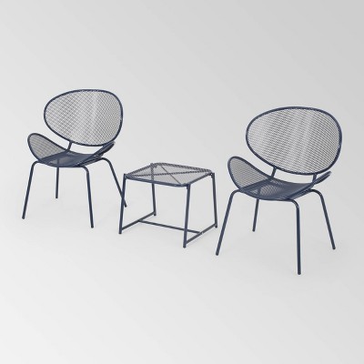Elloree 3pc Iron Modern Chat Set - Christopher Knight Home