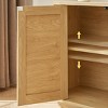 64" Sideboard Storage Cabinet with Rattan Doors and Wave Edges, Sideboard Buffet for Kitchen, Entryway, Dining Room-Maison Boucle - 4 of 4