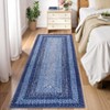 Washable Area Rugs for Living Room Non Slip Modern Braided Print Rug - 2 of 4